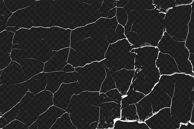 PSD distressed crack texture overlay isolated on transparent background