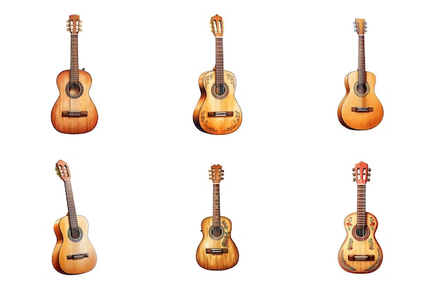 A Diverse Collection of Guitars in Various Styles and Vibrant Hues