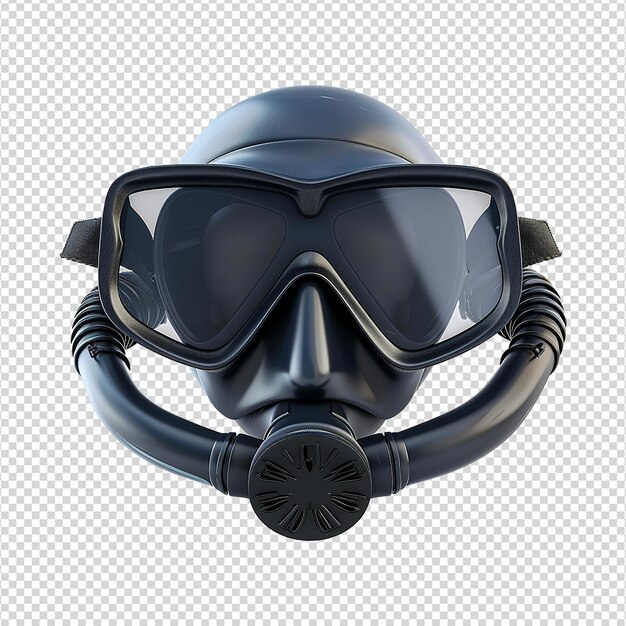 PSD diving mask isolated on transparent background