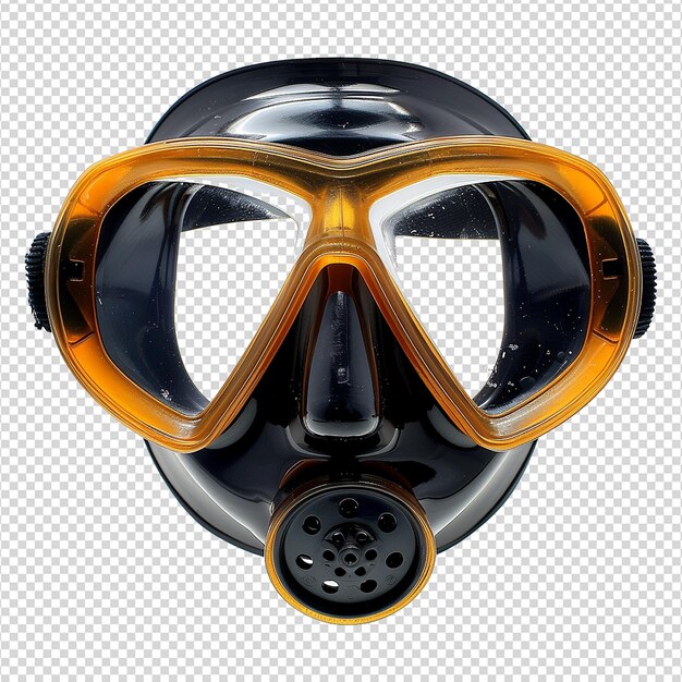 PSD diving mask isolated on transparent background