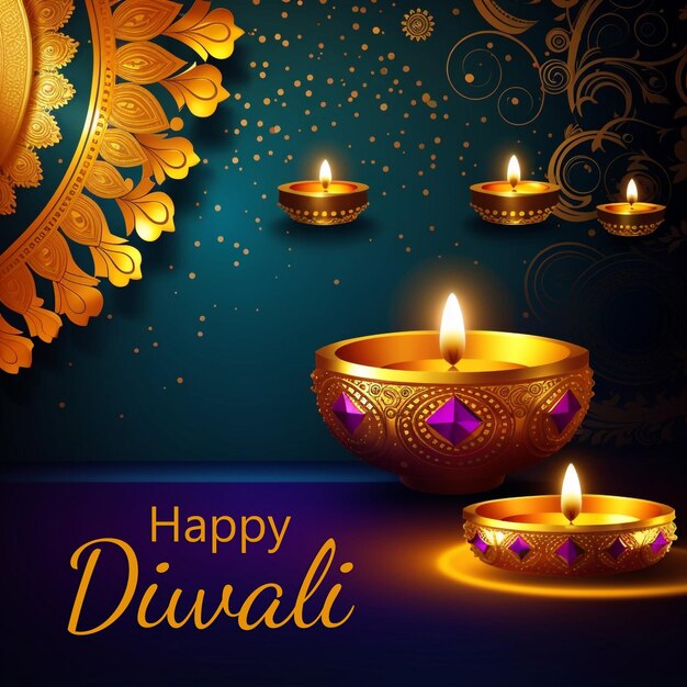 PSD diwali background design banner template