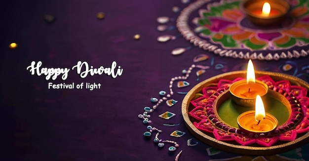 PSD diwali banner background design with editable file