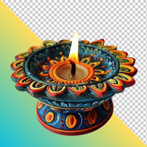 Diwali Diya isolated on transparent background