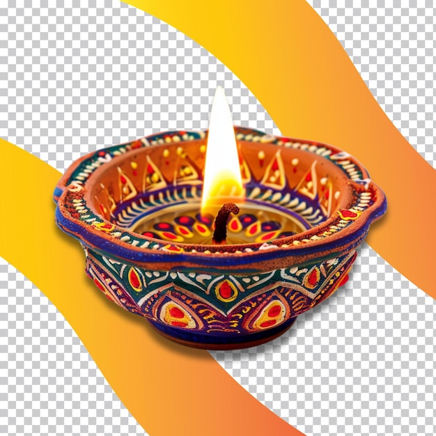 Diwali Diya isolated on transparent background