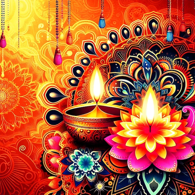 Diwali festival celebration background