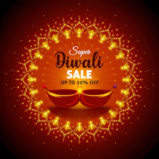 PSD diwali festival sale discount template