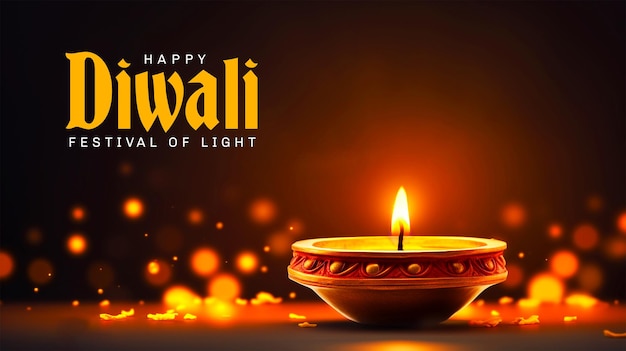 Diwali realistic background with Lights