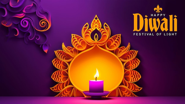 Diwali realistic background with Lights