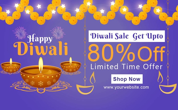 PSD diwali sale banner design