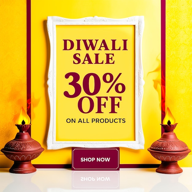 PSD diwali sale poster design