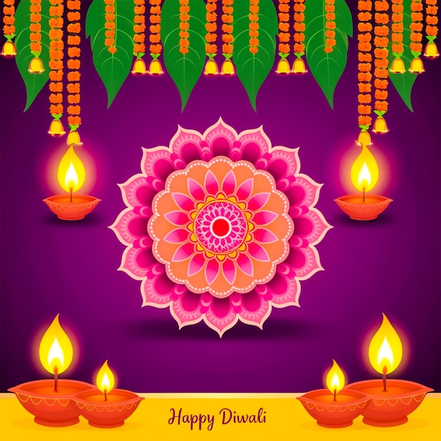 Diwali social media post design