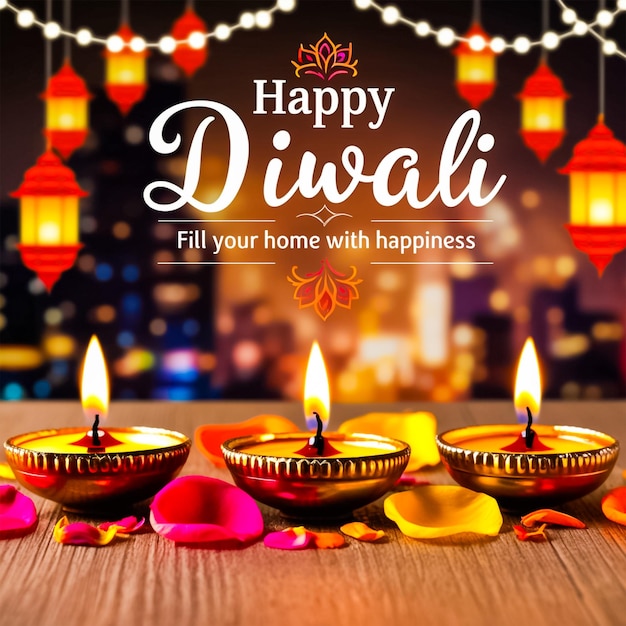 Diwali social media post design