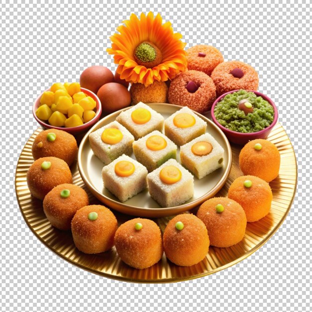 PSD diwali sweets isolated on transparent background