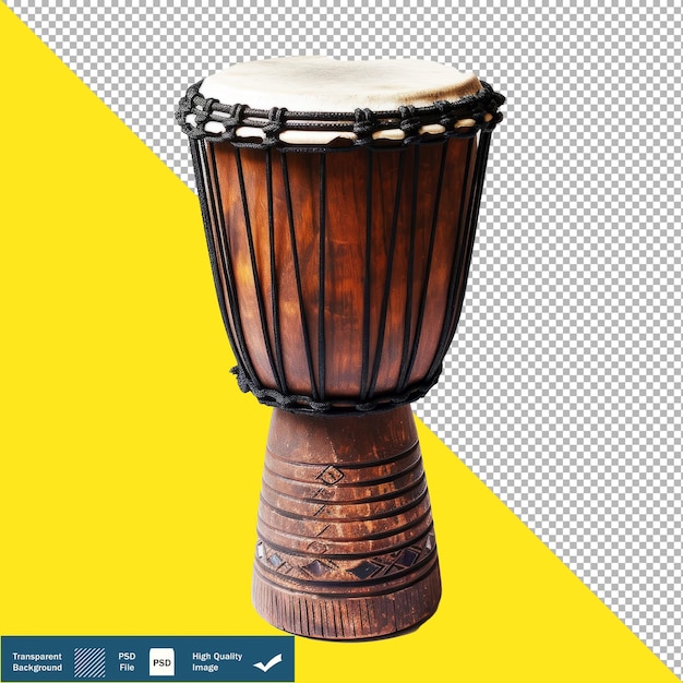 A Djembe Drum on transparent Background PNG