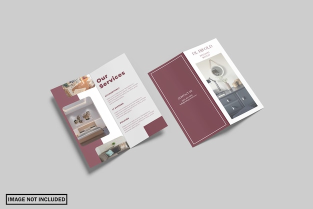 Dl bifold brochure mockup