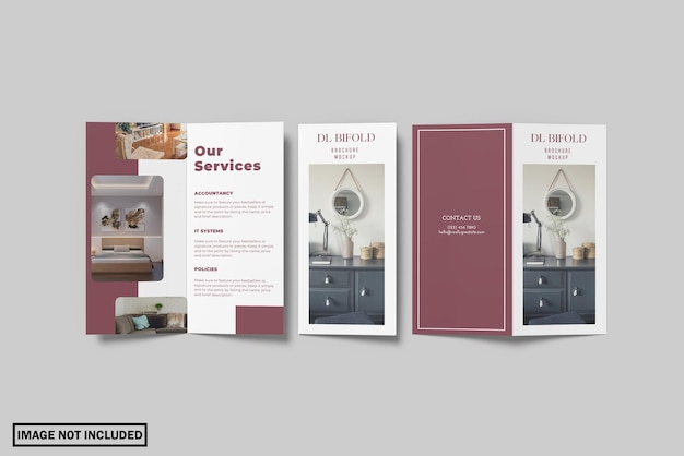 Dl bifold brochure mockup