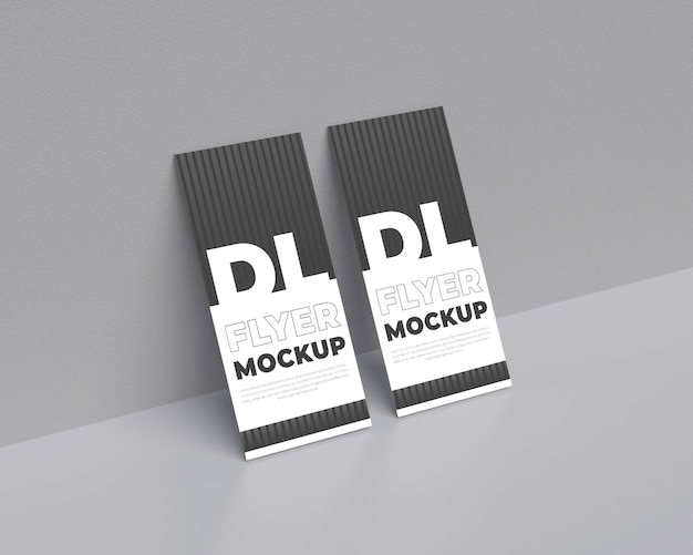 PSD dl flyer 3d mockup design template