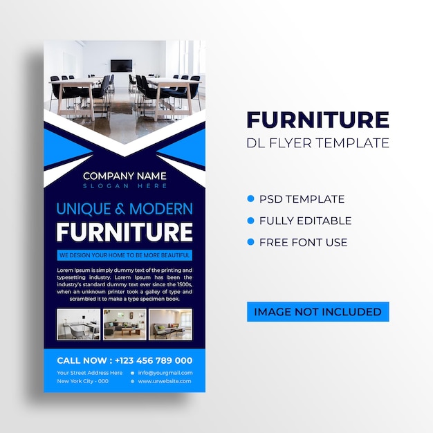 Dl flyer furniture company shape design