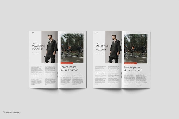 PSD dl magazine brochure mockup