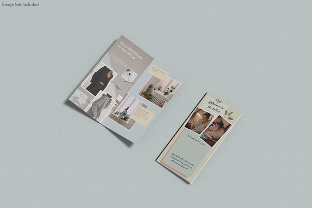 Dl size bifold brochure mockup