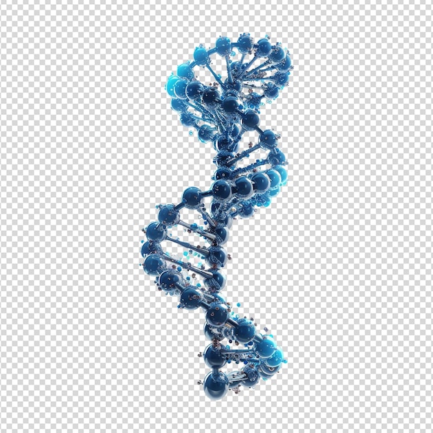 DNA strand isolated on white