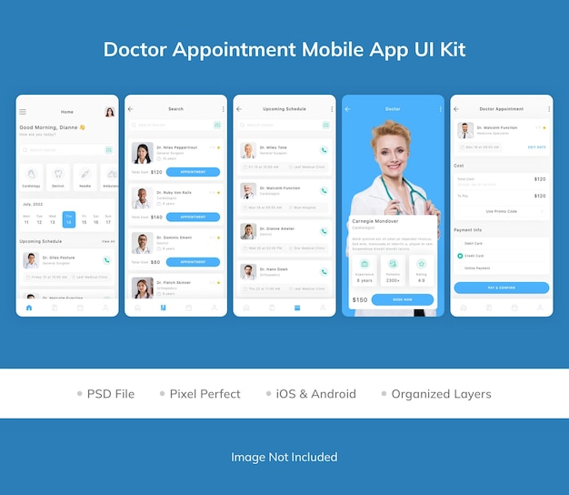 Doctor Appointment Mobile App UI Kit