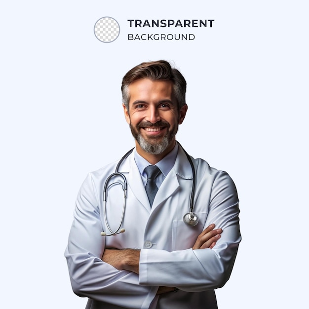 PSD a doctor isolated on transparent background