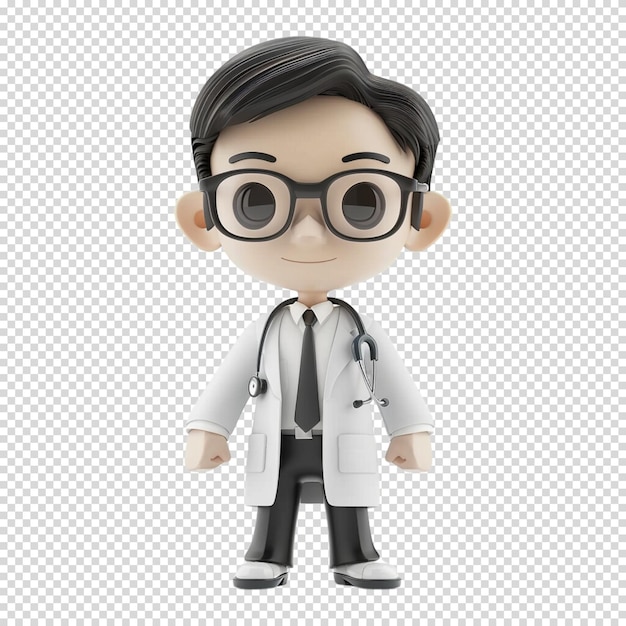 PSD doctor or nurse isolated on transparent background