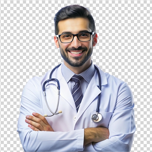 Doctor portrait Isolated on white background