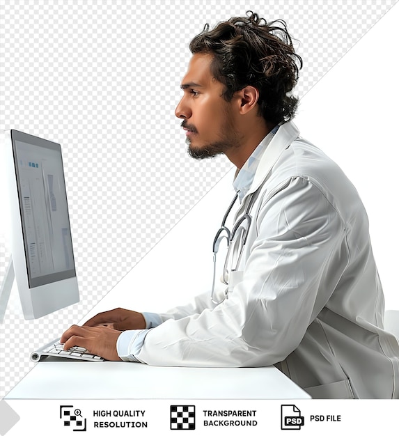 PSD doctor using computer transparent background