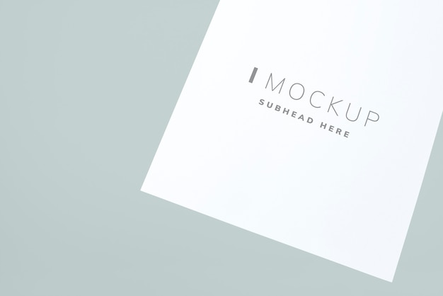 PSD document mockup on a plain background