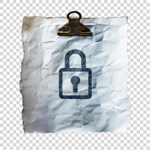 A document with a lock symbol symbolizing security and privacy