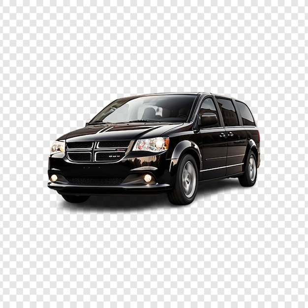 Dodge Grand Caravan Black car isolated on transparent background