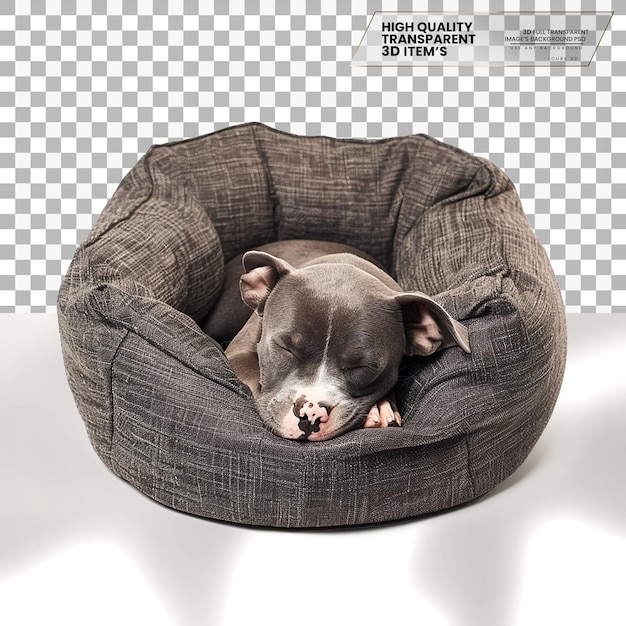 PSD dog bed a bed designed for dogs to sleep on isolated on transparent background