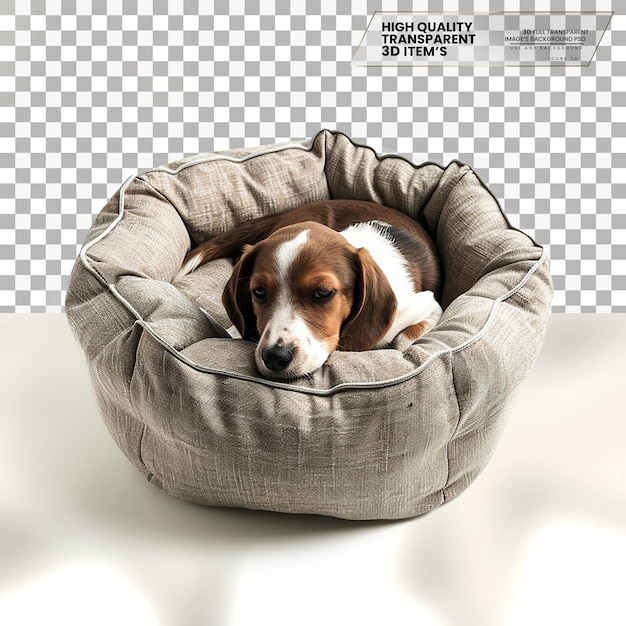 PSD dog bed a bed designed for dogs to sleep on isolated on transparent background