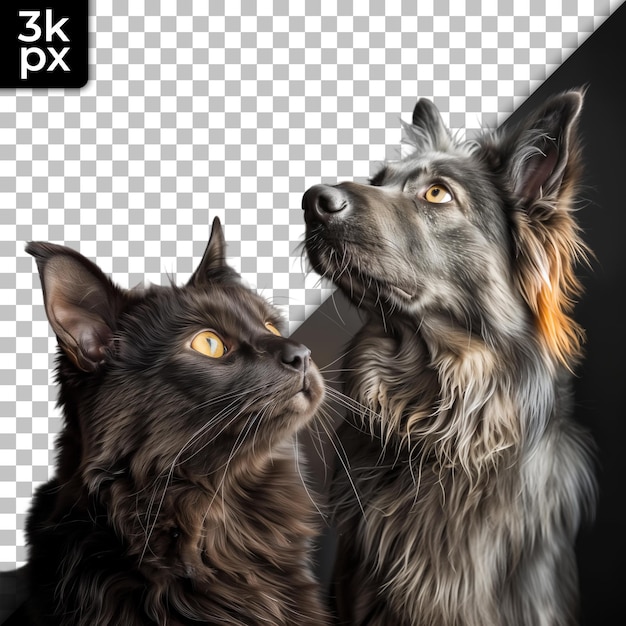 a dog and cat image of a dog and a cat