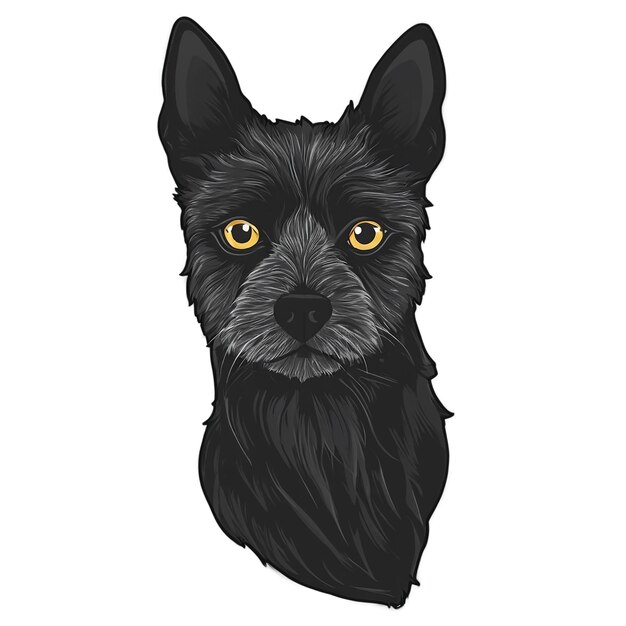 PSD dog cute sticker isolated on transparent background