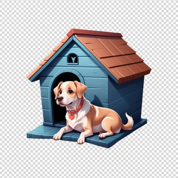 PSD a dog house with a brown roof and a brown roof