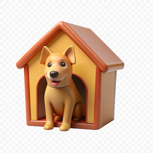 PSD dog house with a yellow dog in it