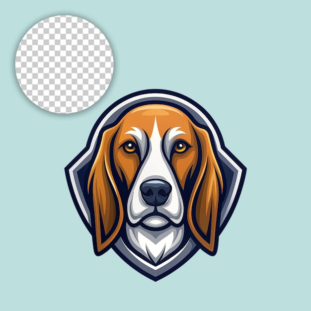 PSD dog logo on white background