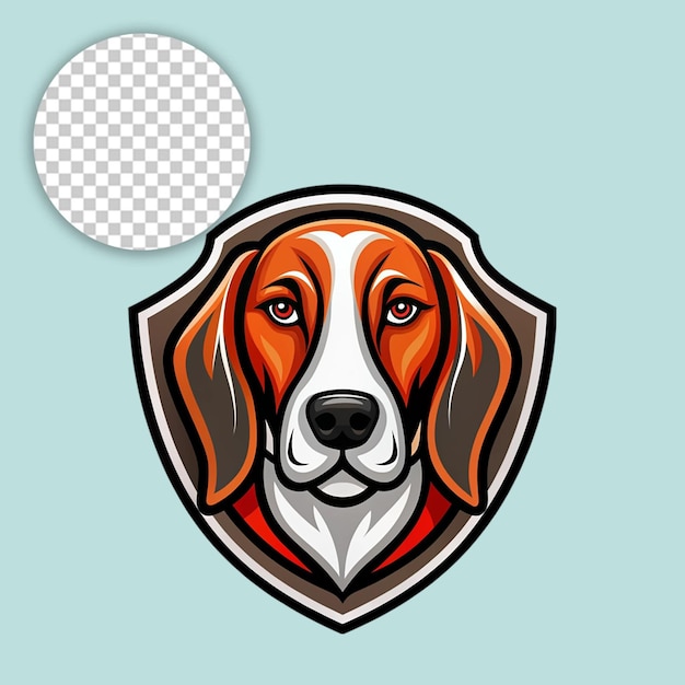 PSD dog logo on white background