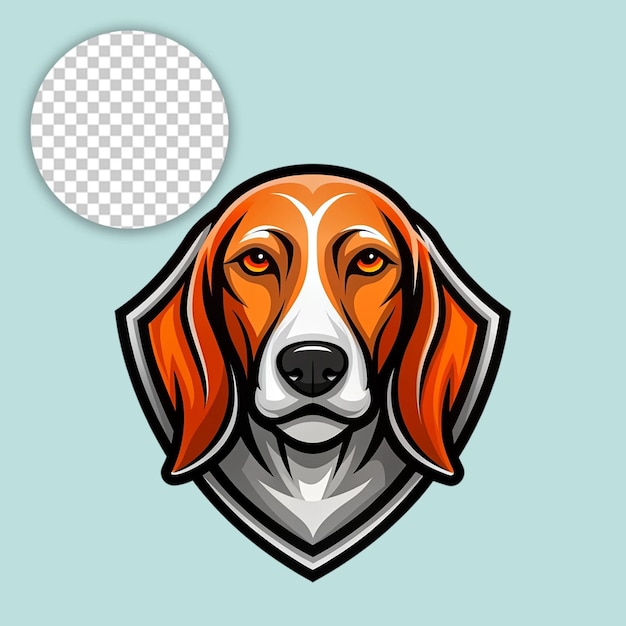 PSD dog logo on white background