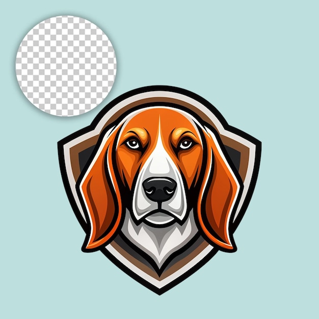 PSD dog logo on white background