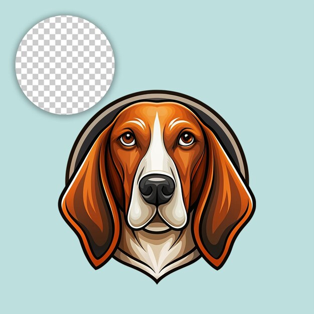 PSD dog logo on white background