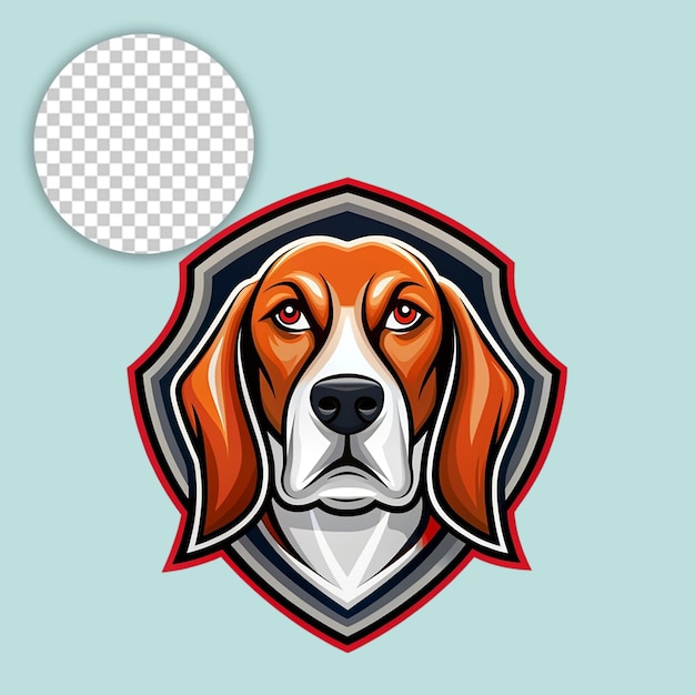 dog logo on white background