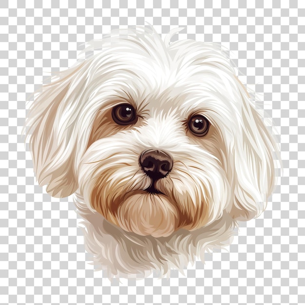 PSD dog portrait isolated on transparent background png