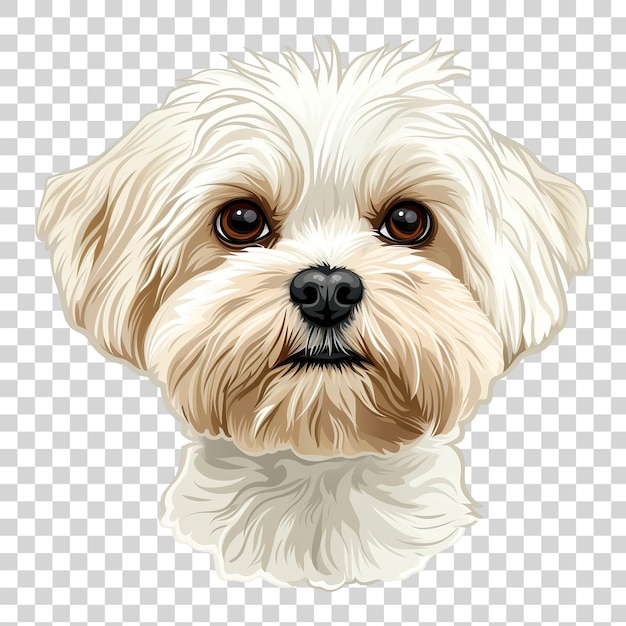 PSD dog portrait isolated on transparent background png