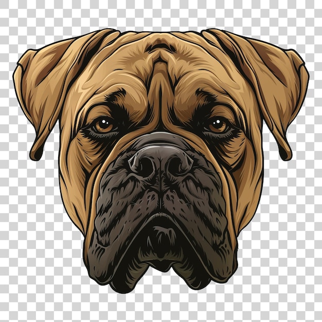 PSD dog portrait isolated on transparent background png