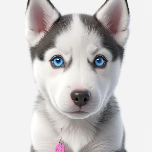 PSD a dog that has blue eyes and a tag that says quot the dog quot