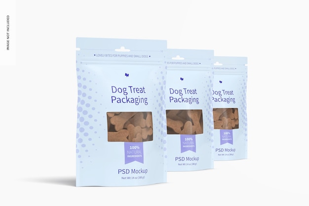 Dog Treat Packaging Set Mockup